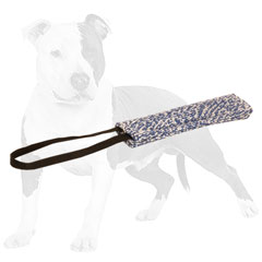 Easy to grab French Linen puppy tug for bite training