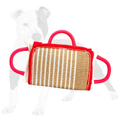 Strong bite pad for dog training with handles
