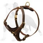 High Quality Leather Tracking and Walking Harness with Ergonomic Chest Plate