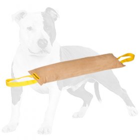 Leather Huge Bite Tug with 2 Handles for Dog Training