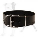Soft and Smooth Extra Wide Leather Dog Collar for Training, Walking and Other Activity of Your Canine