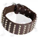 3 inch Studded Leather Dog Collar