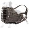 Rubber Coated Wire Cage Muzzle with Leather Padding for Winter Walking