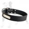 Identification Leather Dog Collar for Walking and Training