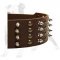Superior Leather Dog Collar with 4 Rows of Hand Set Studs and Spikes