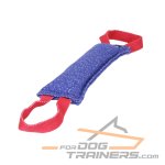 French Linen Dog Bite Tug of Medium Hardness with Two Handles - 2 1/3 inch x 15 3/4 inch (6 cm x 40 cm)