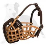 Practical Leather Basket Muzzle for Agitation Training or Daily Use