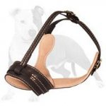 Exremely Light in Weight Leather Muzzle for Active Dogs - Best for Hard Training Sessions