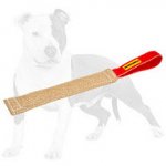 Pocket toy made of jute with handle