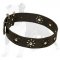 Elegant "Camomile" Leather Dog Collar