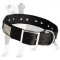 High Quality Nylon Dog Collar with Large Vintage Plates for Training and Walking with Style