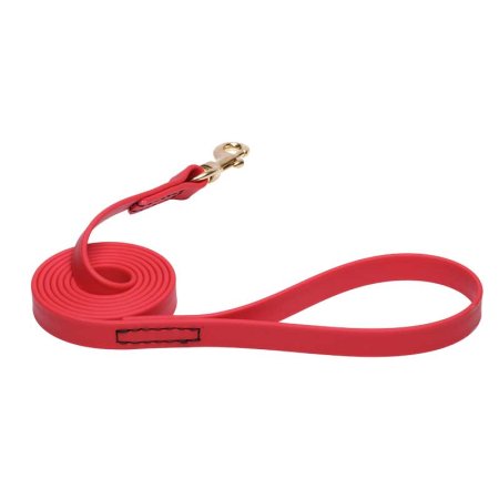 Red Waterproof dog Leash Made of Biothane