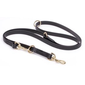 Multipurpose Black Biothane dog Leash for over 7 Different Activities