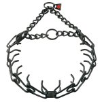 Superior Black Stainless Steel Pinch Prong Dog Collar 1/8 inch (3.2 mm)