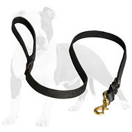 Handmade leather dog leash for walking and tracking
