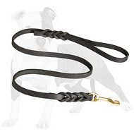 Luxurious Leather Dog Leash for Walking and Tracking