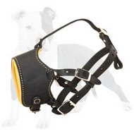 Bite Protection Leather Muzzle with Nappa Leather Padding