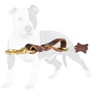 Braided Leather Pull Tab for Dog Training
