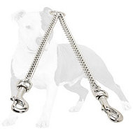 Chrome Plated Dog Coupler for Walking 2 Dogs 1/9 inch (3 mm)