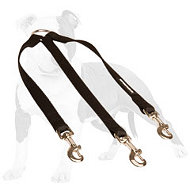 Triple dog leash - nylon coupler for walking 3 dogs