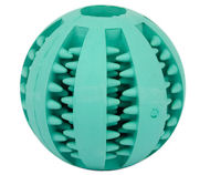 Rubber dog ball for dental hygiene