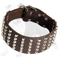 3 inch Studded Leather Dog Collar