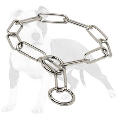 Choke dog collar easy in use