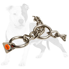 Durable non-rusting metal choke dog collar