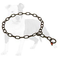 Reliable choke dog collar made of steel