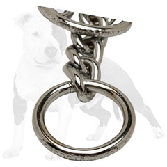 Durable chrome plated choke dog collar