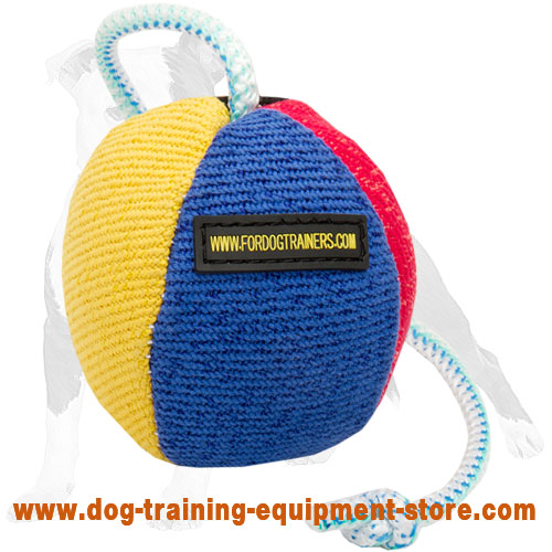 35% OFF - LIMITED OFFER! French Linen Bite Training Ball for Puppies and young Dogs 3.5 inch (9 cm)