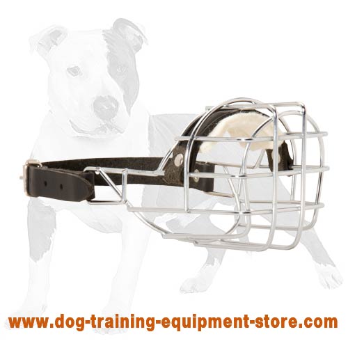 'The Silencer' Best for Dog Comfortable Training Wire Basket Muzzle with Nose Felt Padding