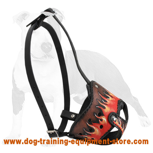 Exclusive Design Leather Dog Muzzle