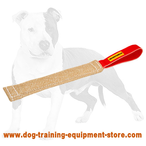 Pocket toy made of jute with handle