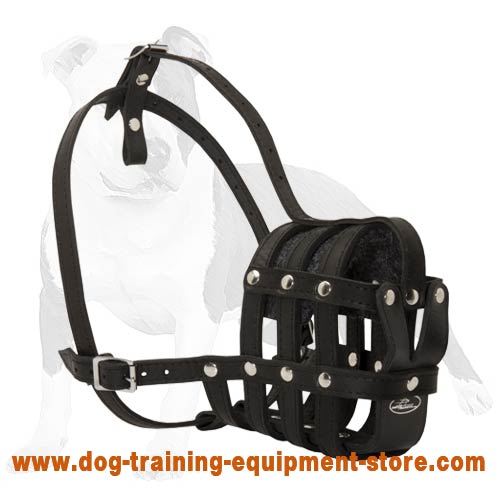 Topnotch Leather Muzzle for Training Your Dog - No Restrictions for Breathing