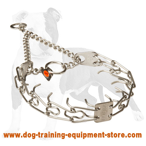Strong Stainless Steel Dog Pinch Prong Collar 1/11 inch (2.25 mm)