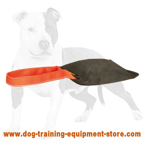 Drive and Retrieve Building Tool - Leather Dog Bite Tug with 1 Handle