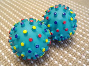 Crazy Color Rubber Ball Makes Sound - Click Image to Close