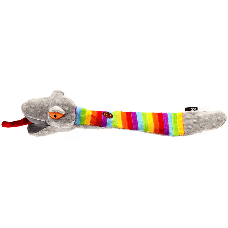 17.5" Rainbow Snake - Moving Tongue - Click Image to Close