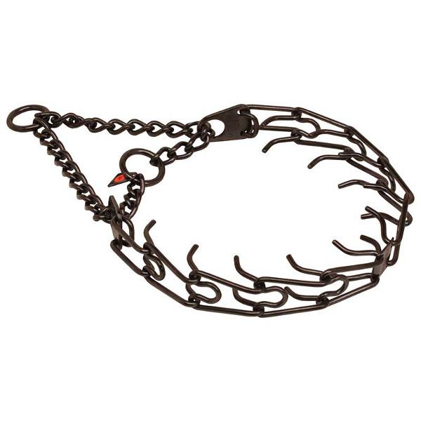 Strong Herm Sprenger dog Pinch Prong Collar of Black Stainless Steel - 2.25 mm (1/11 inch)