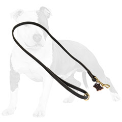 Adjustable leather dog leash