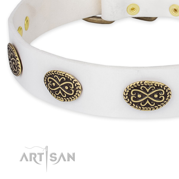 Easy to adjust leather collar for your beautiful pet