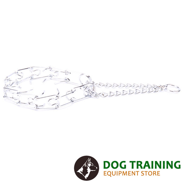 Best quality chrome plated pinch collar for obedience training