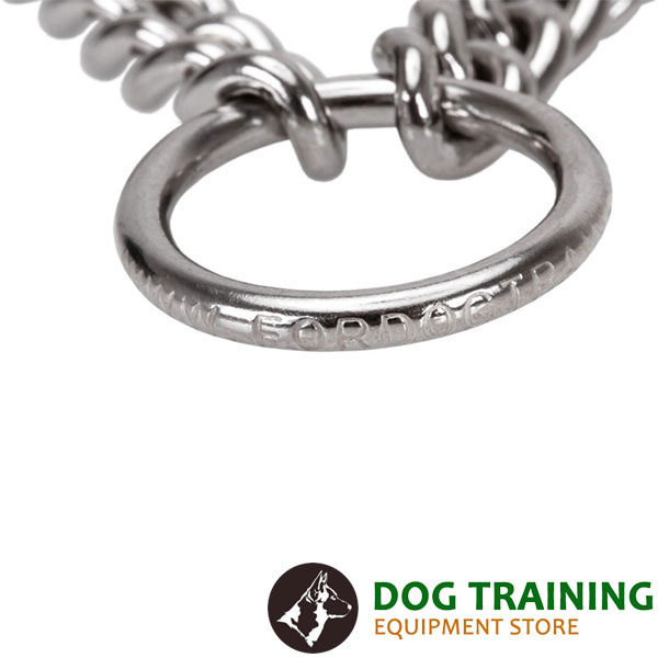 Dog pinch collar with reliable stainless steel O-ring