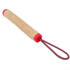 Jute dog bite roll with one handle