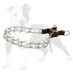 Pinch dog collar with smooth links