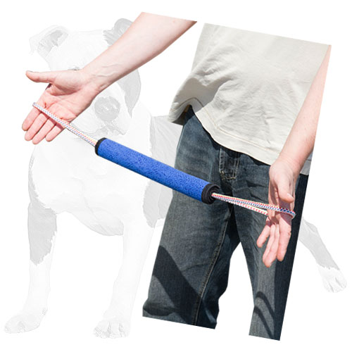 Reliable bite roll for puppy training with handle